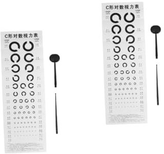 Gatuida 2 Sätze Augendiagramm Visuelles Testdiagramm Visuelle Augenuntersuchungstabelle Sehtafel An Der Wand Sehtestdiagramm Typ Sehtest Sehtestkarte Professionelle C-typ-sehkarte Pvc