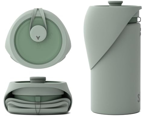 SÄKER Portable Dog Water Bottle 1l, Collapsible Water Bottle for Dogs Perfect for Walking, Hiking and Outdoors | Works as a Portable Water Bowl | Designed in Montreal - 750ml