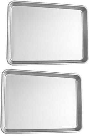 Cabilock 2piezas Bandejas Para Hornear Reutilizables Molde Para Pasteles y Galletas Bandeja Para Horno Antiadherente