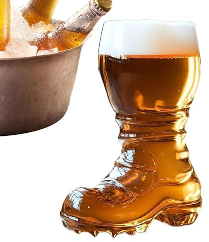 Bota de cerveza de base pesada | Taza de cóctel transparente | Recipiente de agua reutilizable, vaso de gran capacidad para el hogar, restaurante