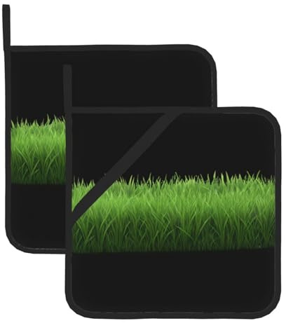 WHJWZY Pot Holders Sets of 2 - Heat-Resistant and Durable Kitchen Pot Pads with Hanging Rope Design Lush Onions Pattern