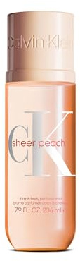 Bruma perfumada CK Sheer Peach unisex para cuerpo y cabello 236 mm