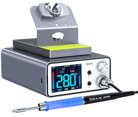 AIXUN Stazione di saldatura T3AS 200W T3BS 75W con saldatore elettrico T210/T245 per telefono cellulare SMD BGA Strumenti di riparazione (T3AS-245)