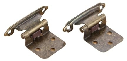 2 pezzi sovrapposizione cerniere for armadi viti in acciaio spesso cerniera for armadio a chiusura automatica argento bronzo/rame rosso 71 * 38mm .8(Antique Bronze)