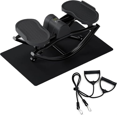 LYNNEYING Stepper Laterale A Dondolo, Macchina Da Allenamento A Dondolo, Tonifica Gambe, Glutei E Addominali, Stepper A Basso Impatto Per Casa, Ufficio, Palestra(Black)