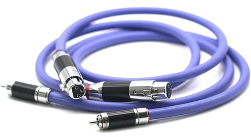 Cavo audio HiFi Cavo bilanciato XLR 2RCA a 2RCA Cavo segnale HI-END con 102(XLR female to RCA,1m)