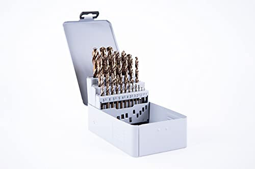 GSR Spiralbohrer Set, 25-teilig, Stahlbohrer Satz nach DIN 338, HSS-E Metallbohrer Set 1-13mm, Cobalt legiert, Zubehör für Bohrmaschinen, Inklusive Metallbox