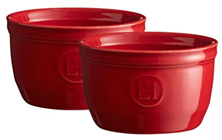 Emile Henry Set 2 x Dish No 9 Juego de 2 Platos Ramekin n.º 9, Cerámica, Granate, 9 cm, 6
