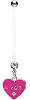 PIERCINGLINE Bauchnabel Schwangerschaftspiercing | Herz | Schwangerschaft Piercing Bananabell