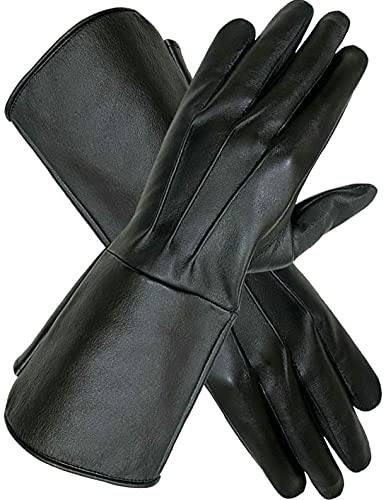 SI Herren Mittelalterliche Renaissance Kostüm Schwertmann Steampunk ungefütterte Lederhandschuhe Stulpen