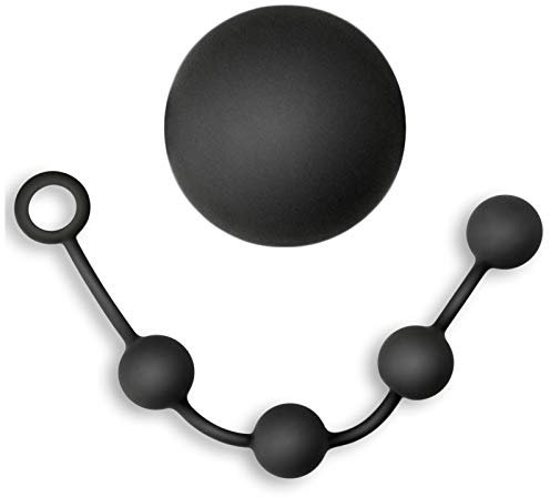 BESONDERS GROSSE ANALKUGELN „BULLET SNAKE XL“ von „BuyAndFeelGood“ - 4,8 cm Ø - 48,0 cm lang - aussen SOFT aus reinem PREMIUM SILIKON und innen HARD - Erotischer Analplug