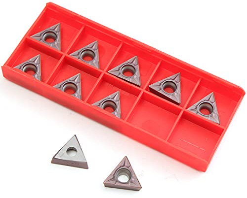 Maizoon CNC-Drehmaschinen-Werkzeuge, 10 Stück, TCMT16T304 VP15TF TCMT32.51 CNC-Einsätze, CNC-Klingen, Einfädeleinsätze, Fräser-Drehmaschinen-Werkzeuge, DZ14