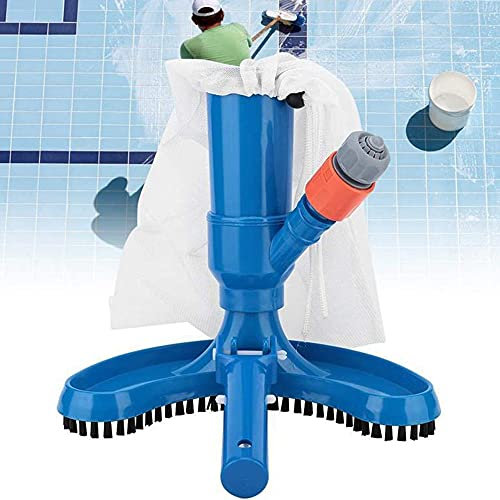ConBlom Aspirateur Piscine Tête De Nettoyage, Aspirateur de Piscine Hors Sol Portable avec Brosse et Sac en Filet pour Piscines Hors Sol, Spas, Étangs, Piscines Gonflables et Fontaines
