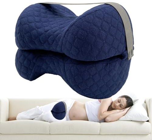 Seitenschläferkissen zwischen den Beinen, Kniekissen aus -Schaum | Kniekissen für Seitenschläfer, Beinkissen mit Gurt - ergonomische Kniestütze