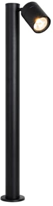 Qazqa Design außen Pollerleuchte, Wegeleuchte, Pollerlampe für den Garten - Solo - Schwarz, max. 35W, Geeignet für LED, 80cm, IP44