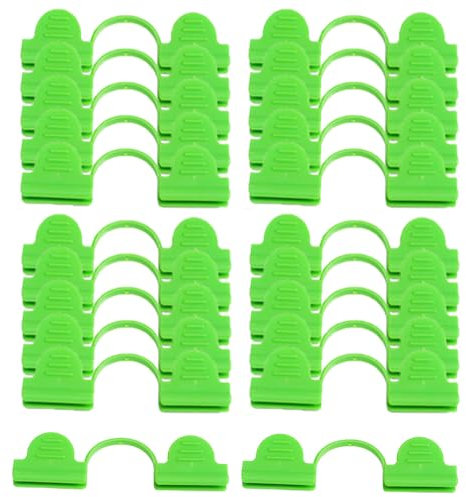30Pcs Greenhouse Clamps, 5mm Double Head Plant Clips, Fixed Bracket Film Clips for Plant Frame Arch Shed Shading Net Rod Pipe