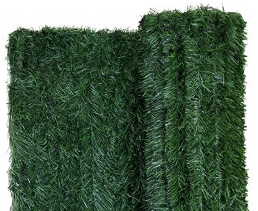 Casanoov haie artificielle PICO brise vue jardin 180x1000 cm 1,8x10 m 18 m² PVC vert double ton clôture extérieure terrasse sans entretien rouleau occultant UV30+ occultation 95% 129 brins Grade 5