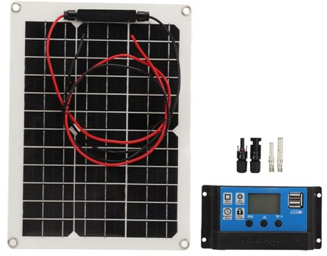 Kit de Panneaux Solaires 300W, Panneau Solaire Haute efficacité et Contrôleur de Chargeur Solaire, étanche IP67 pour Camping-car