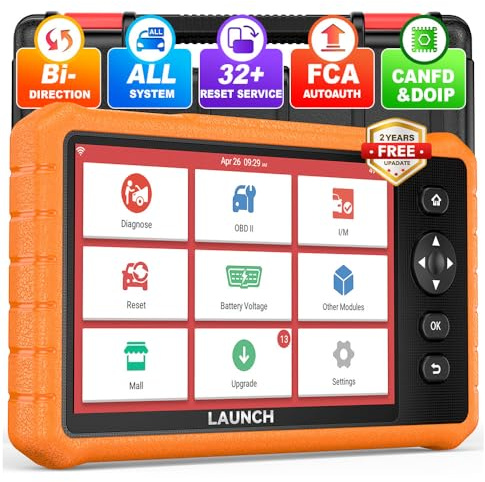 LAUNCH CRP919C Lite Bidirektionales obd2 Diagnosegerät Auto mit 32+ Reset, DoIP & CAN FD, Alle System Auto Auslesegerät, OBD2 Diagnosegerät für alle Fahrzeuge, aktiv, AUTOVIN, FCA Autoauth