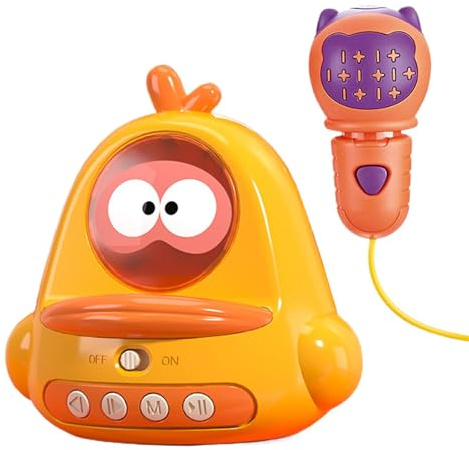 Mikrofon für Kinder, Spielzeugmikrofon für Kinder, Karaoke-Maschine in Kükenform, Spielzeug mit Cartoonmikrofon, Lernspielzeug