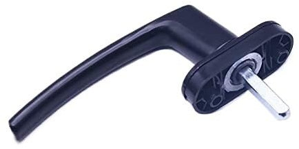 Poignée de fenêtre verrouillable en PVC, levier de liaison ouvert à l'intérieur, serrure de fenêtre en acier plastique, poignée noire