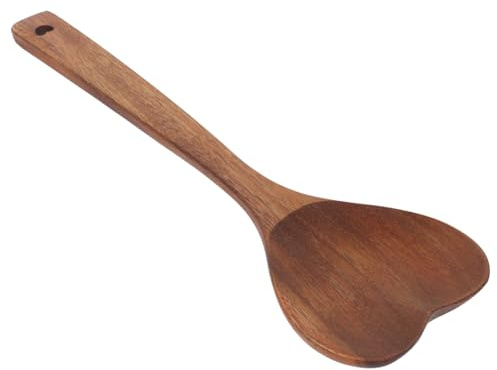 LABRIMP Cuchara de Madera para con Mango Cuchara para Ensaladas Utensilio de Cocina Multiusos para Servir y Ingredientes