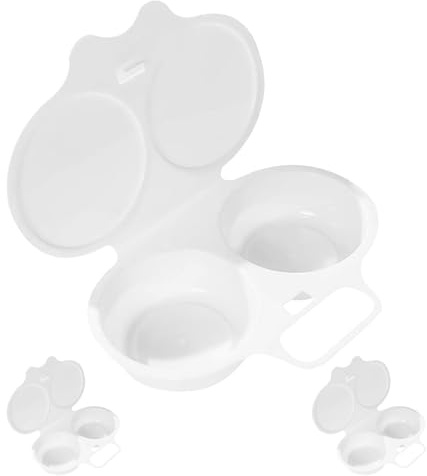 DECHOUS 3 Piezas Microondas de Huevos Molde para Huevos Pochados Reutilizable Multifuncional Compacto para Cocina Diaria