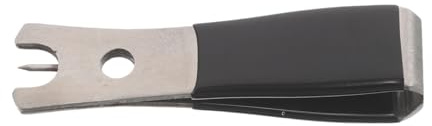 KOMBIUDA Coupe-Fil de Pêche en Acier Inoxydable Noir Mat, Cisailles Compactes avec Poignée Antidérapante, Outil Multifonction pour Couper Lignes et Hameçons, Accessoire Portable Pêche