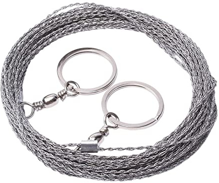 Chatonshen Drahtsäge Seilsäge Handsäge mit Rostfreiem Stahl Und Drehbaren Endringen für Camping Outdoor Geschenk Heimnutzung 10m33ft