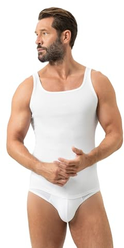 Mey Basics Serie Noblesse Herren Shirts ohne Arm Weiß L