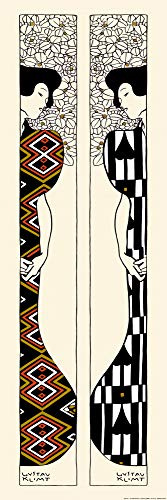 1art1 Gustav Klimt Poster Zwei Silhouetten, 1912 Kunstdruck Bild 91x30 cm