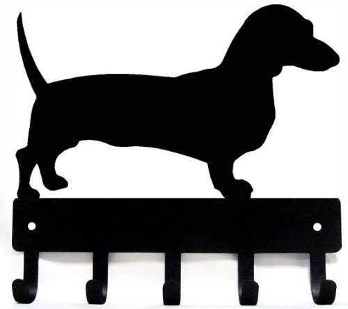The Metal Peddler Schlüsselbrett mit Dackel-Motiv, klein, 15,2 x 12,7 cm, hergestellt in den USA, zum Aufhängen von Schlüsseln, kleinen Leinen – Geschenk für Hundeliebhaber