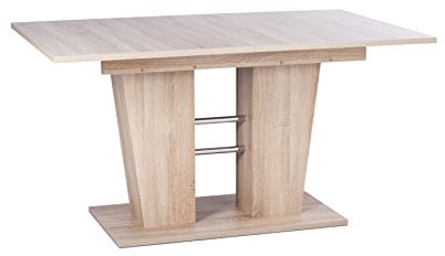 Auszugstisch - Esstisch mit Synchronauszug (B/H/T: 140-180 x 75 x 90 cm) sonoma eiche, 22 mm, ABS-Kante