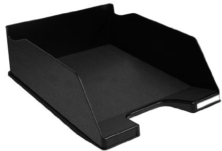 Exacompta 11514D 4er Pack Premium Briefablage Combo Maxi DIN A4. Idealer Briefkorb für Ihre Organisation. Robuster und stapelbarer Ablagekorb schwarz