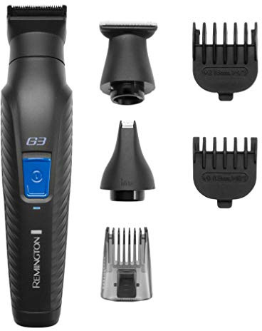 Remington Graphite G3, All-in-One Cordless Electric Trimmer, Body Groomer and Nose Hair Trimmer for Men, PG3000, Black/Blue