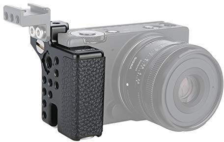 NICEYRIG Seitengriff aus Leder, Rutschfester Griff für Sigma FP-Kamera, mit 0,6 cm (1/4 Zoll) 3/8 Zoll Gewindebohrungen
