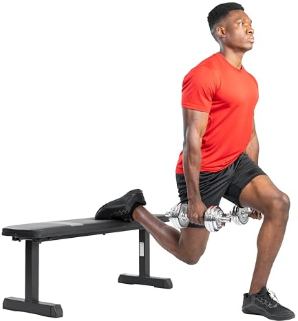 Sunny Health & Fitness Flat Weight Bench for Workout, Exercise and Home Gyms with 500 lb Weight Capacity - SF-BH620037