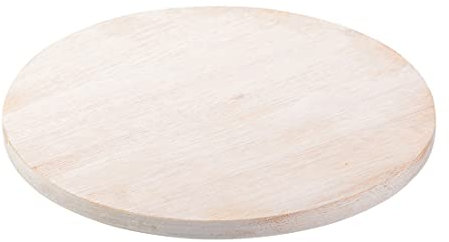 NKlaus placa de madera natural luz Ø10cm posavasos decoración de la mesa platillo de madera real 10451
