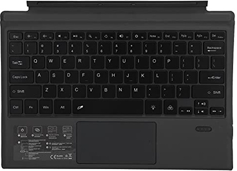 Kabellose Bluetooth-Tastatur mit Touchpad für Pro 3/4/5/6/7, Tragbare Ersatztastatur mit 7-Farbiger LED-Hintergrundbeleuchtung, Eingebauter 550mAh Lithium-Akku