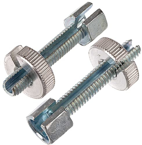 SET 2x Stellschraube lang, mit Rändelmutter M6x30, geschlitzt, Länge 40 mm