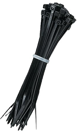 UKCable-Ties 100x UV & Heat Stabilsed and Heat Resistant Cable Ties Black (Black, 140mm x 3.6mm)