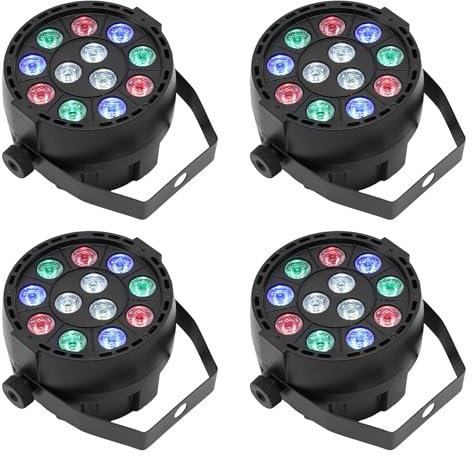 4Stk RGBW 15W LED Bühnenscheinwerfer Bühnenlicht Party Strahler Lichteffekt DMX Bühnenbeleuchtung Show Party DJ Disco Club Lampe