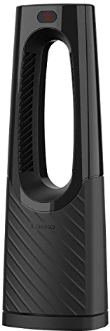 Lasko Oscillating Bladeless Ceramic Tower Space Heater for Home with Enhanced Safety, Adjustable Thermostat, Timer and Remote Control, 38.05 x 9.19 x 7.0, Black, 1500W, CW210