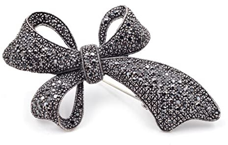 C SS CC Broschen Nette Weinlese Strass Bogen Broschen for Frauen Große Elegante Bowknot Brosche Pin Brosches Geschenk Anstecknadeln Für Damen