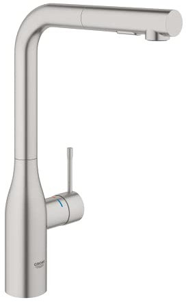 Grohe Spültischmischer Essence 1/2, herausz. Dual Brause, supersteel