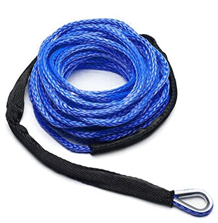 BAtlam Ankerseil 19100lbs 26mx9.5mm Auto Outdoor Zubehör Synthetisches 12 Strang Seil Seilwinde Kabel LKW Boot Notfall Ersatz (Blau)