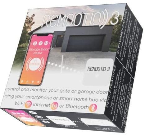 Charged Remootio 3 Garage Door Opener | Smart Wi-Fi | Bluetooth | Electric Gate Opener | Smart Controller | Alexa | Apple Home Kit | Geo Fence Opening, White