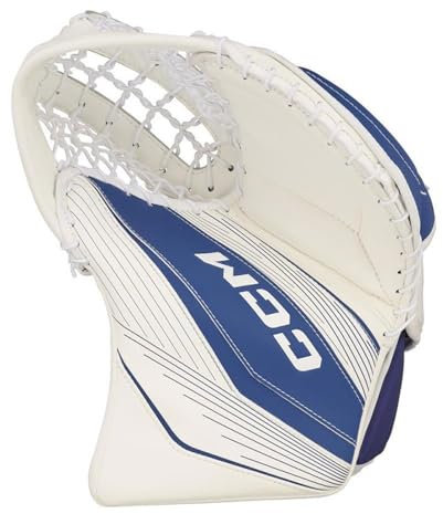 CCM EFLEX 6.9 Guanti da portiere da hockey su ghiaccio Catcher, Intermediate (Bianco/Bianco/Bianco/Bianco, Regolare)
