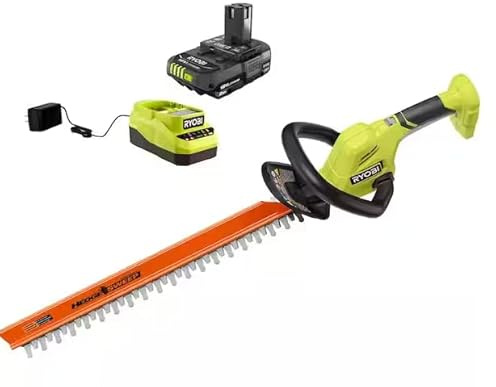 RYOBI ONE+ 18V 22 in. Lithium-Ion Cordless Hedge Trimmer with 2.0 Ah Battery and Charger