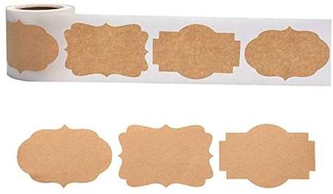 300 étiquettes autocollantes, étiquettes kraft, étiquettes kraft, étiquettes de confiture, étiquettes de forme irrégulière pour cadeaux, boulangerie, emballage, artisanat, invitations